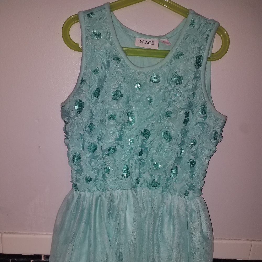 A bodice ice blue dress